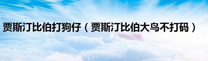 贾斯汀比伯打狗仔（贾斯汀比伯大鸟不打码）