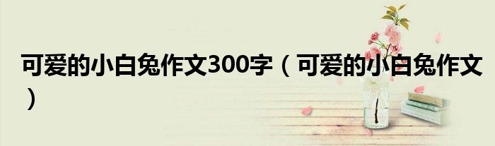 可爱的小白兔作文300字（可爱的小白兔作文）