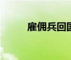 雇佣兵回国会被判刑吗（雇佣兵）