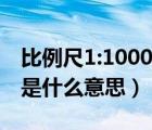 比例尺1:1000表示什么意思（比例尺1 1000是什么意思）