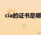 cia的证书是哪里颁发的（cia是什么证书）