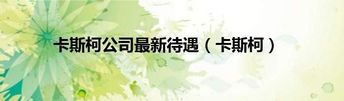 卡斯柯公司最新待遇（卡斯柯）