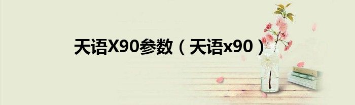 天语X90参数（天语x90）