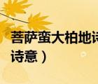 菩萨蛮大柏地诗意和中心思想（菩萨蛮大柏地诗意）