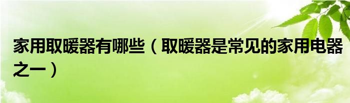 家用取暖器有哪些（取暖器是常见的家用电器之一）