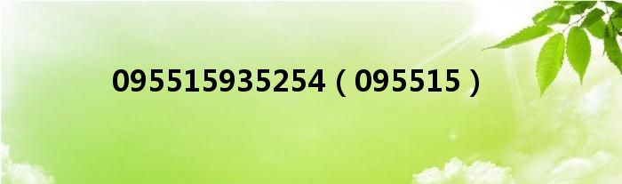 095515935254（095515）