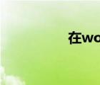 在word中插入pdf文件