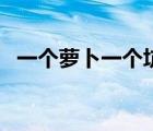 一个萝卜一个坑怎么了（一个萝卜一个坑）