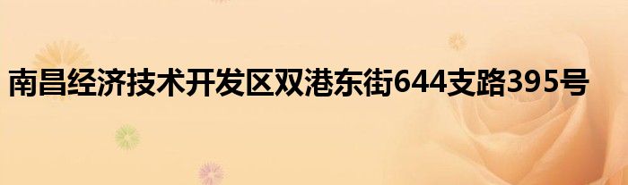 南昌经济技术开发区双港东街644支路395号