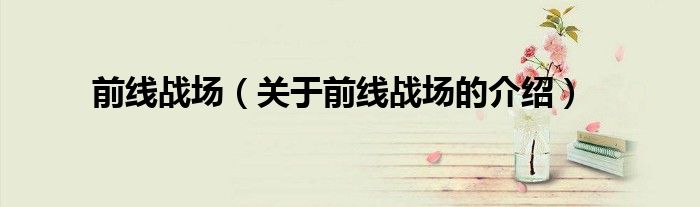 前线战场（关于前线战场的介绍）