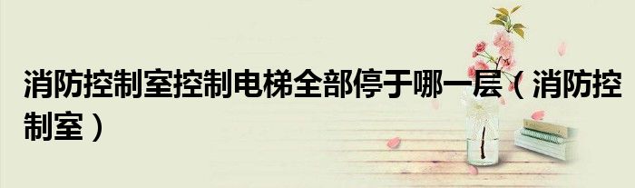 消防控制室控制电梯全部停于哪一层（消防控制室）