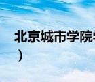 北京城市学院学费2022（北京城市学院学费）