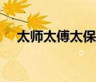 太师太傅太保统称三公（太师太傅太保）