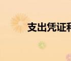 支出凭证和支出凭单（支出凭证）