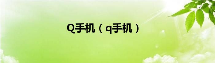 Q手机（q手机）