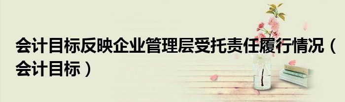 会计目标反映企业管理层受托责任履行情况（会计目标）