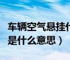 车辆空气悬挂什么意思（汽车的空气悬挂系统是什么意思）