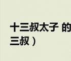 十三叔太子 的小说,十三叔的皇叔是太子（十三叔）