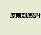 原则到底是什么（原则是什么意思呢）