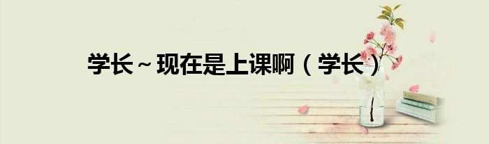 学长～现在是上课啊（学长）