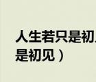 人生若只是初见,何必秋凉化悲扇（人生若只是初见）