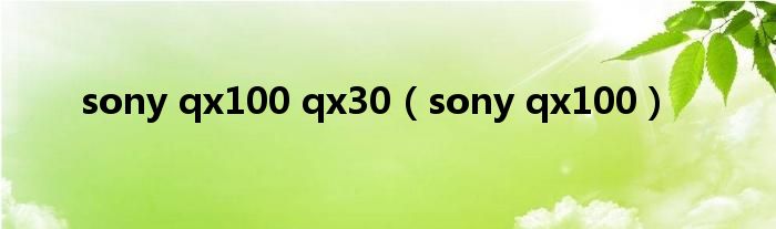 sony qx100 qx30（sony qx100）