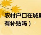 农村户口在城里购房有补贴吗（农村户口买房有补贴吗）
