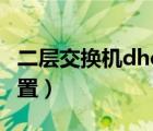二层交换机dhcp服务器设置（dhcp服务器设置）