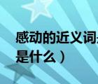 感动的近义词是什么 一年级（感动的近义词是什么）