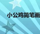 小公鸡简笔画彩色可爱（小公鸡简笔画）