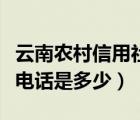 云南农村信用社客服电话是多少（信用社客服电话是多少）
