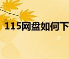 115网盘如何下载文件（115网盘如何下载）