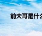 前夫哥是什么梗（前夫哥是什么意思）