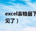 excel表格最下面的任务栏不见了（任务栏不见了）