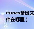 itunes备份文件存在哪里（itunes备份的文件在哪里）