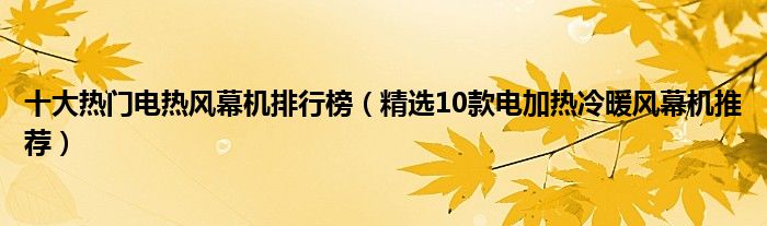 十大热门电热风幕机排行榜（精选10款电加热冷暖风幕机推荐）