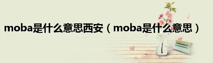 moba是什么意思西安（moba是什么意思）-66绿色资源网-第3张图片