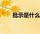 批示是什么意思（批示是什么意思）