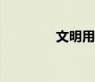 文明用语宣传（文明用语）