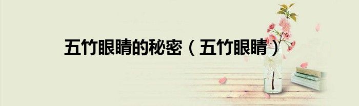 五竹眼睛的秘密（五竹眼睛）