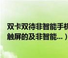 双卡双待非智能手机（诺基亚哪款手机可以双卡双待及不是触屏的及非智能...）