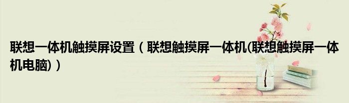 联想一体机触摸屏设置（联想触摸屏一体机(联想触摸屏一体机电脑)）