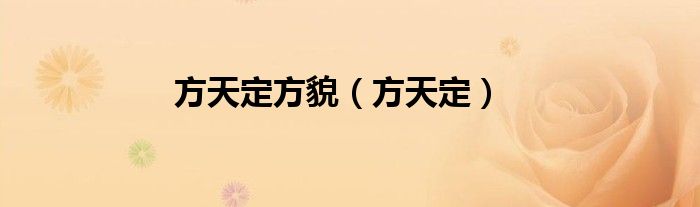 方天定方貌（方天定）
