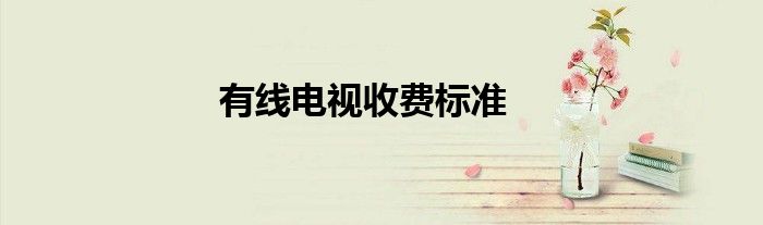有线电视收费标准