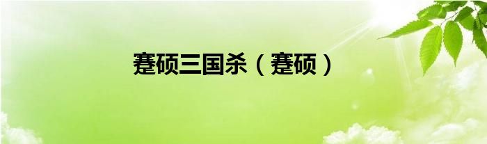 蹇硕三国杀（蹇硕）