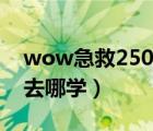 wow急救250以后去哪学（wow急救225后去哪学）