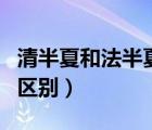 清半夏和法半夏的区别是（清半夏和法半夏的区别）