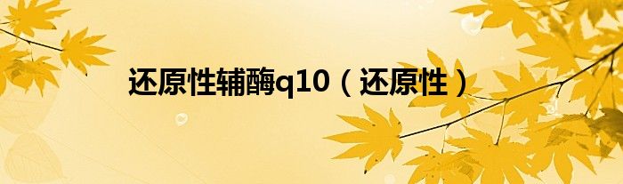 还原性辅酶q10（还原性）