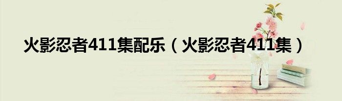 火影忍者411集配乐（火影忍者411集）