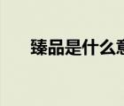 臻品是什么意思啊（臻品是什么意思）